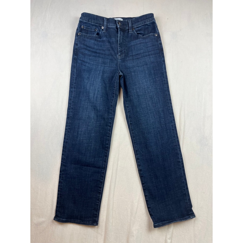 Pistola Ornia High Rise Straight Leg Jeans Dark Indigo Blue Size 27